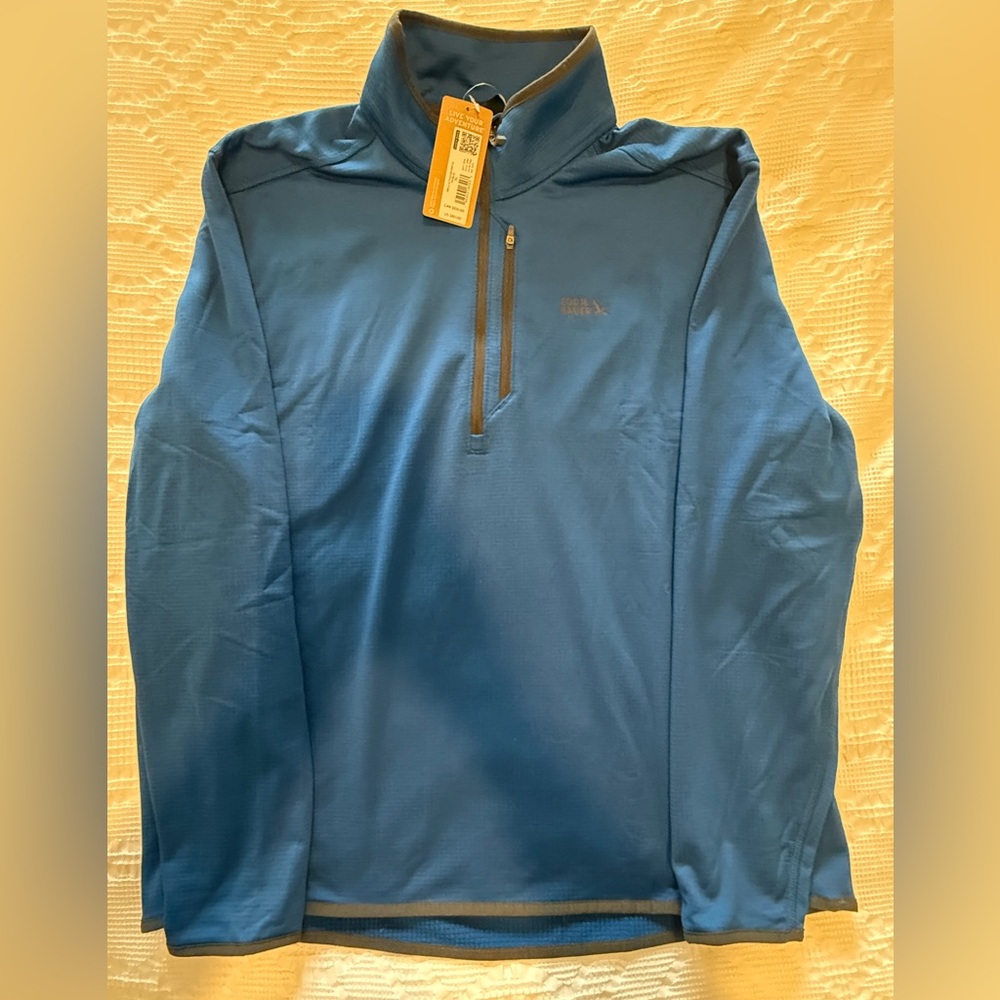 Eddie Bauer Men's Blue Zip-Up Sweater